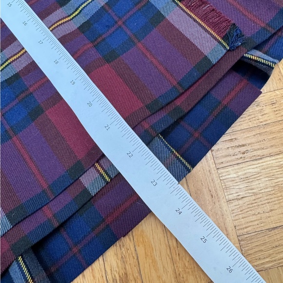 Vintage - Halpern’s Canada Blue Red Tartan Plaid Kilt Skirt - Picture 3 of 8